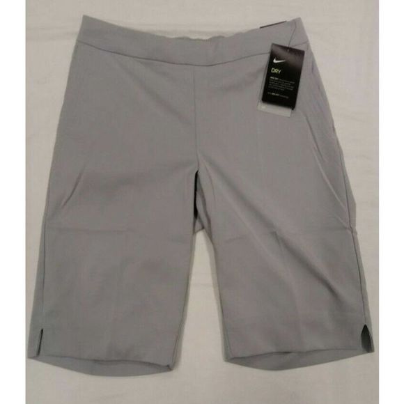 Nike AJ5663-012 Women's Sz XS DRY-Fit Bermuda Style Golf Shorts Wolf Gray $75 - Picture 6 of 7